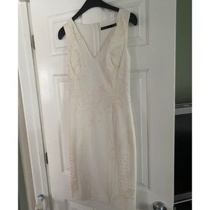 NWOT Karen Millen Embroidered Dress - White
